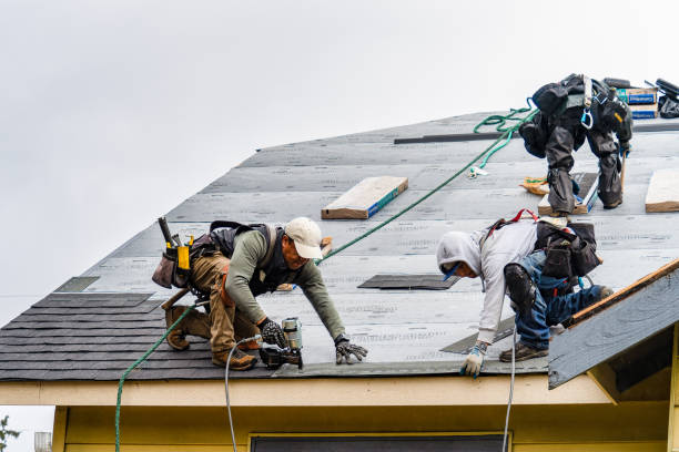 Professional Gutter Installation technician working in Willow Springs, IL
